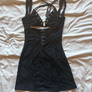 Fashion Nova Black Backless Dress